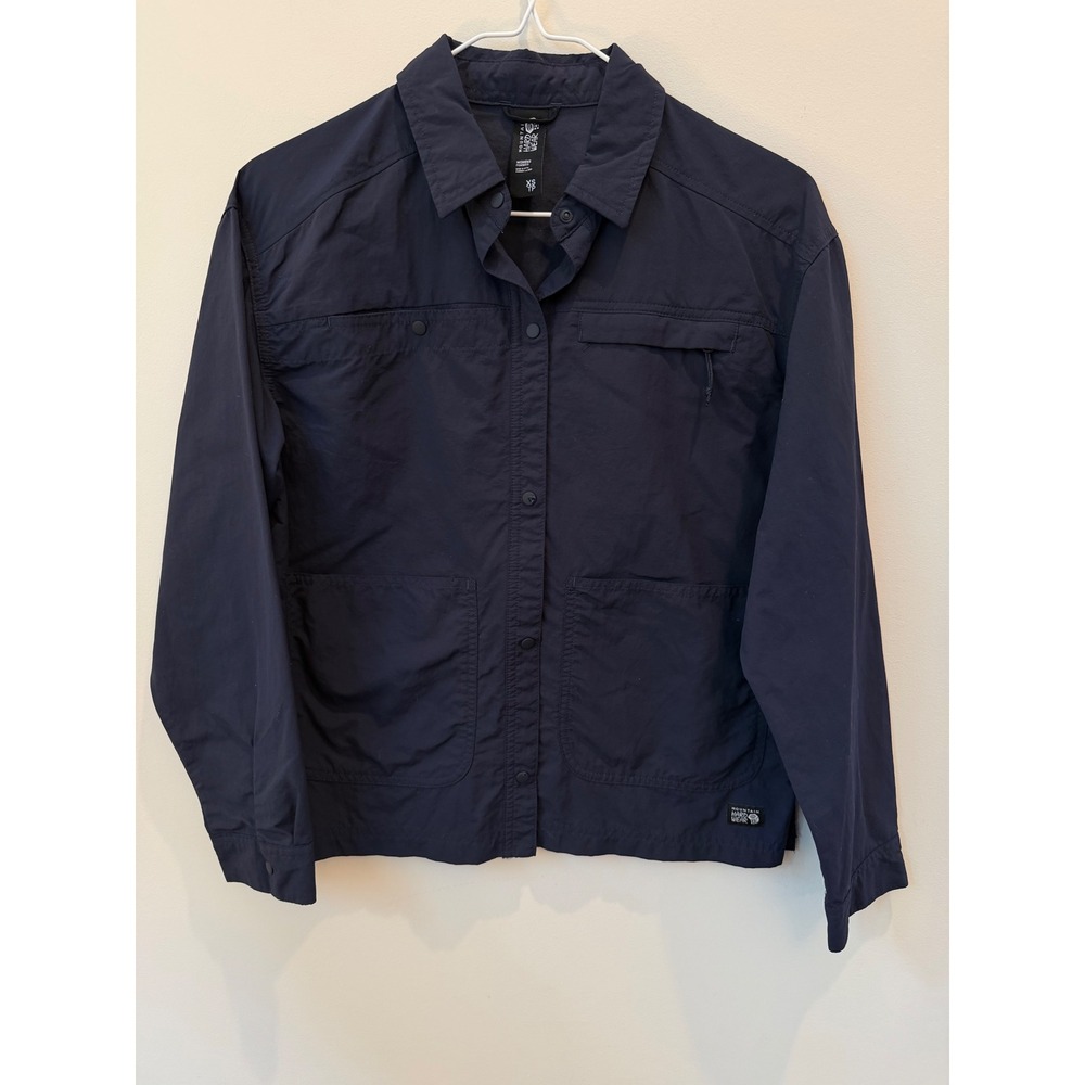 Mountain Hardwear Womens Navy Blue Utility Snap Front Shirt Jacket XS